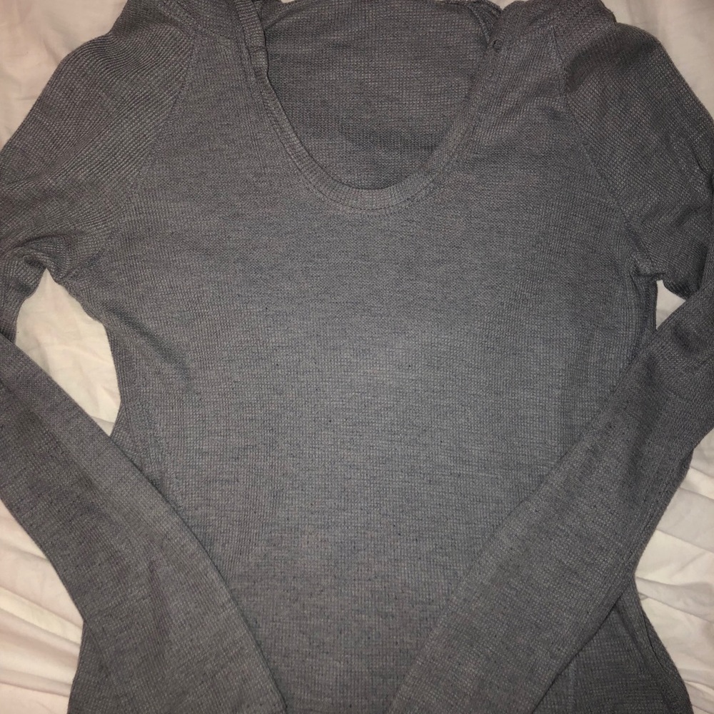 Elan Trendy Grey Hooded Sweater
